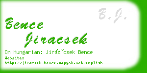 bence jiracsek business card